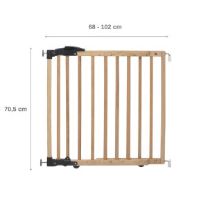 bramka barierka, 68-102 cm, rozstaw, zabezpieczenie przed dziećmi, bezpieczne dziecko w domu, barierka drewno naturalne, wymiary.jpg