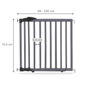 bramka barierka, 68-102 cm, rozstaw, zabezpieczenie przed dziećmi, bezpieczne dziecko w domu, barierka antracyt, wymiary barierki.jpg